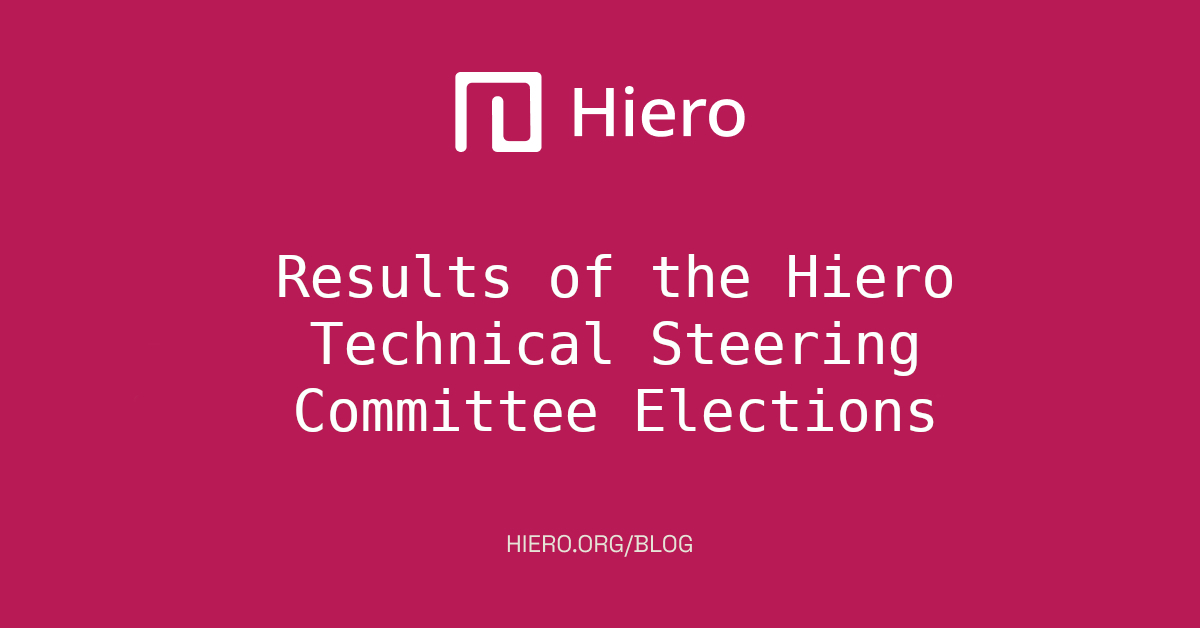 Results of the Hiero Technical Steering Committee Elections